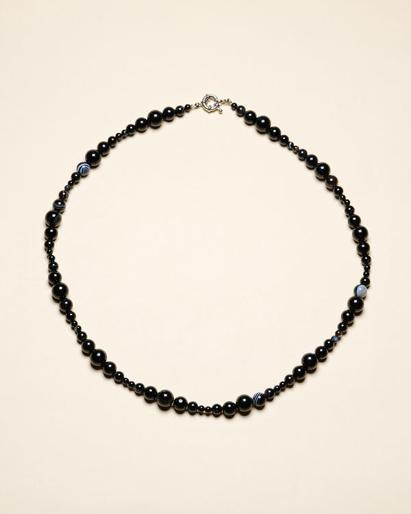 Black Agate Mixed Bead Necklace - Zafari Studio Jewelry